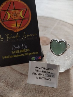 Anello Cuore Avventurina