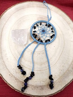 Dreamcatcher con Sodalite e Chips d' Ossidiana